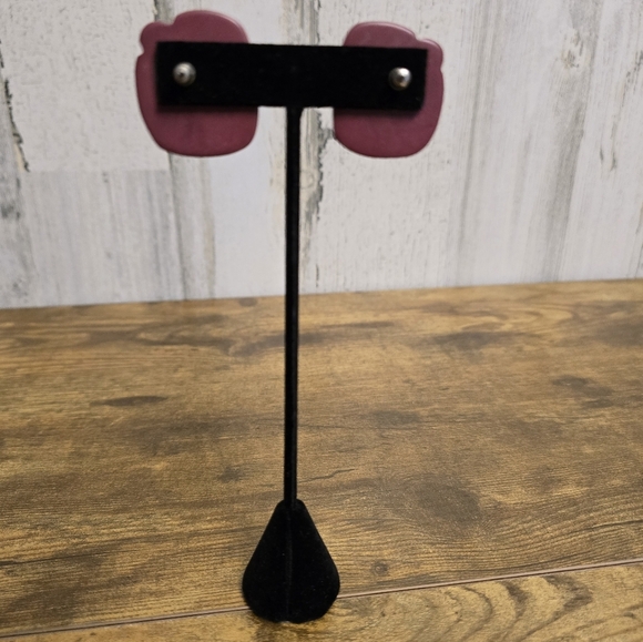 Vintage Purple Pink Statement Earrings - Picture 5 of 6